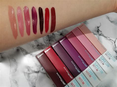 maybelline superstay matte ink liquid lipstick swatches